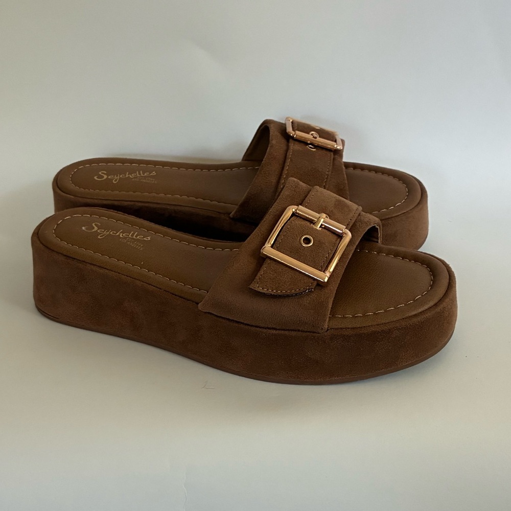 Seychelles Suede Platform Sandals - Picture 4 of 10